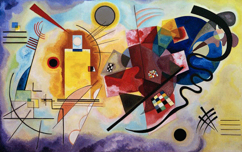 reproductie Yellow red blue van Kandinsky